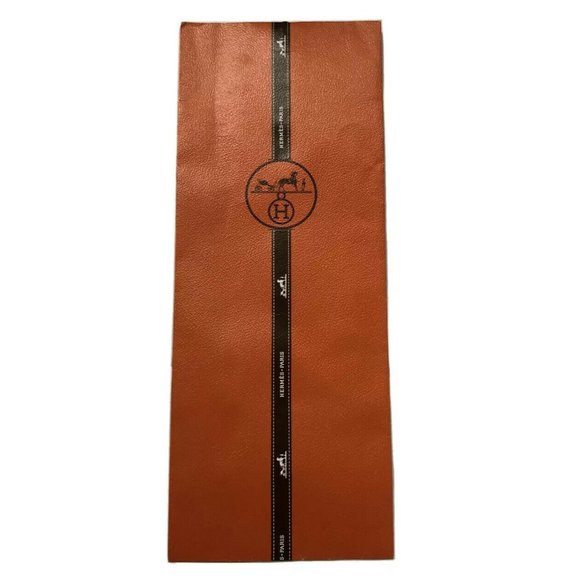 Hermes Reusable Paper Shopping Bag Orange 14.5" X 5.5" - Picture 1 of 10